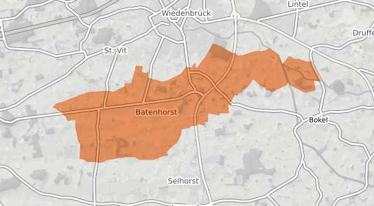 Mietspiegelkarte Rheda-Wiedenbr&uuml;ck Batenhorst